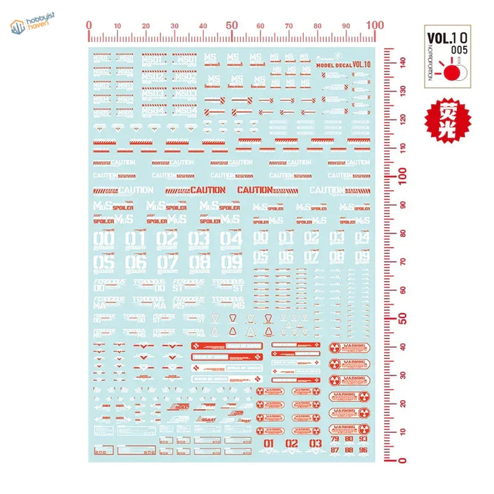 Sci-Fi Warning Decals for Gunpla | Hobbyist Haven – HobbyistHaven
