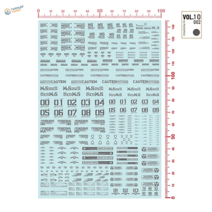 Sci-Fi Warning Decals for Gunpla | Hobbyist Haven – HobbyistHaven