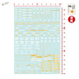 Light blue decal sheet with gold white Sci-Fi Gunpla markings, precision hobby tools