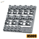 Gray plastic HS-009 train track connector detailing parts for scale modeling