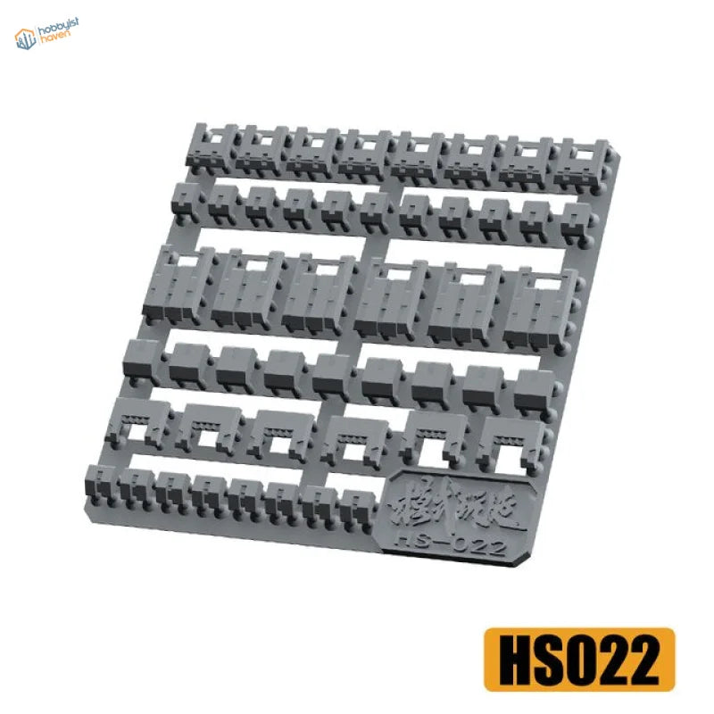 Gray HS-022 plastic train track connector for detailing parts and scale modeling tools