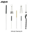 Sagud professional airbrush cleaning kit with metal and plastic brushes