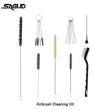 Sagud professional airbrush cleaning kit with metal and plastic brushes