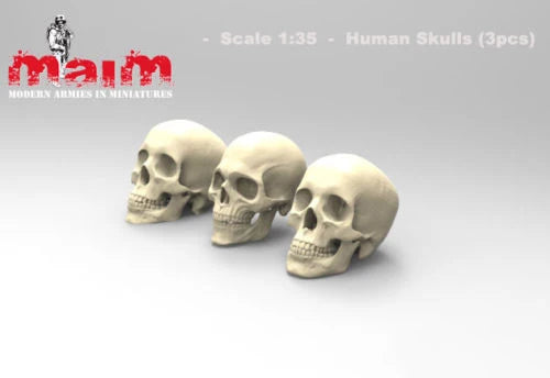 3pcs 1/35 Resin Skulls Set