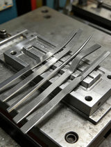 Five polished stainless steel diamond abrasive special-shaped files with 100 grit for scale modeling tools and model building tools