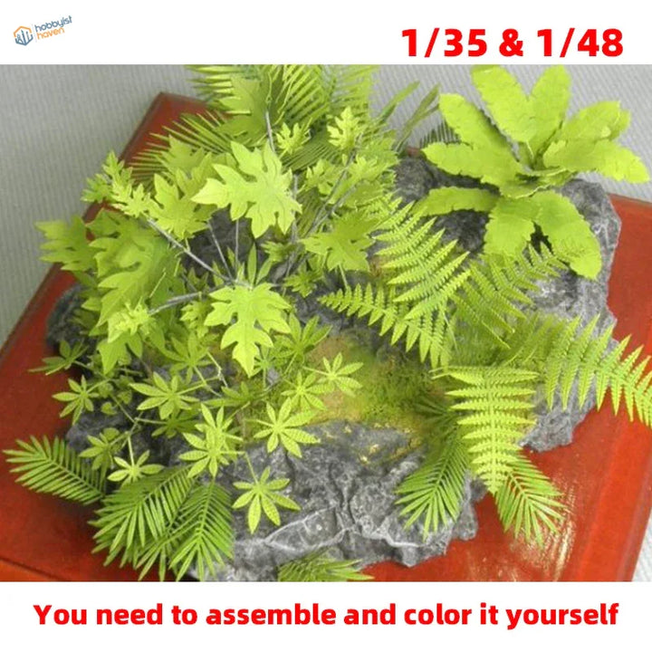 plastic jungle plants Diorama Jungle Plants Model Making Accessories – HobbyistHaven