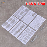 Diorama jungle plants clear decals with intricate black fern drawings for scale modeling tools and precision hobby tools