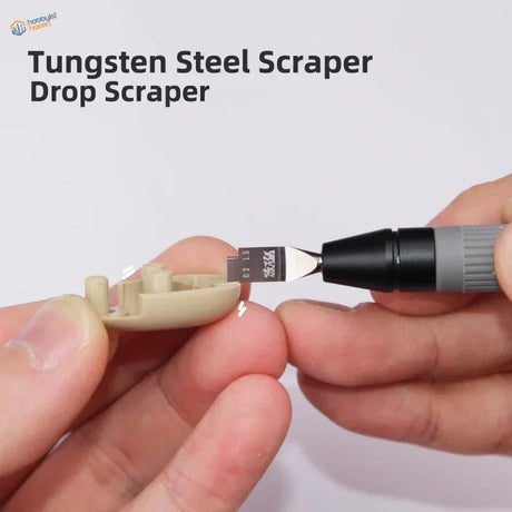 Double-sided professional tungsten scraper with ergonomic black gray handle