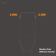 Double-sided professional tungsten scraper blade set with 0.4mm 0.2mm panel lines edges