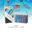 DSPIAE sanding sponge set with 5 grits in gradient blue tones