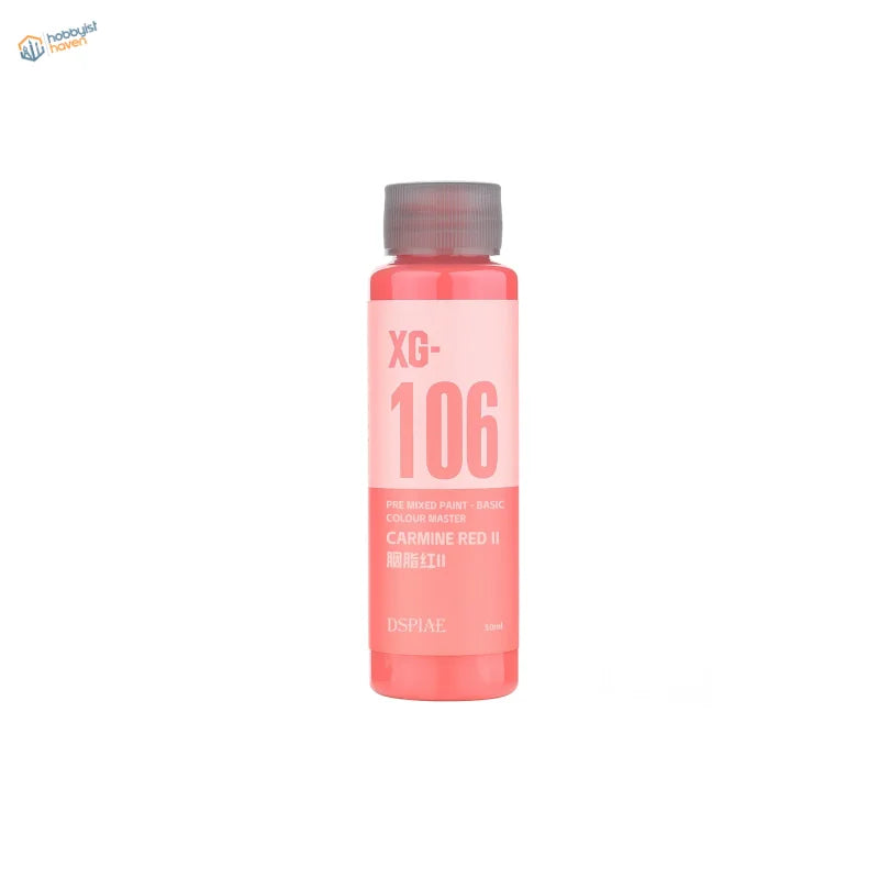 DSPIAE 50ml pre-mixed acrylic paint XG-106 carmine red II bottle