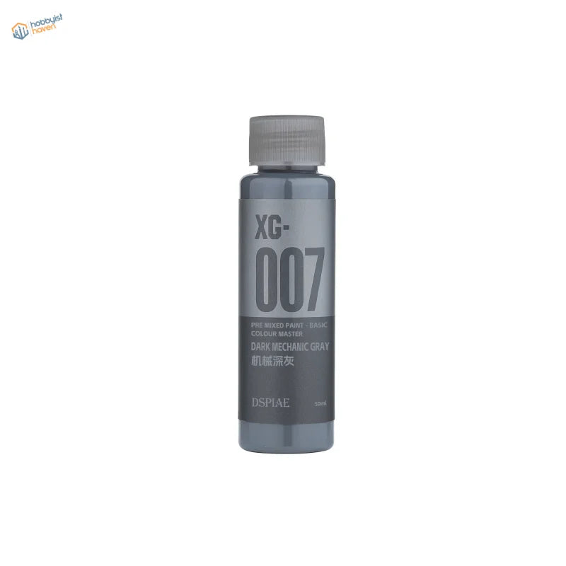 DSPIAE 50ml pre-mixed acrylic paint XG-007 dark mechanic gray for model kits