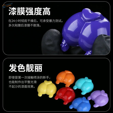 DSPIAE 50ml pre-mixed acrylic paint in vibrant purple pig shape for model kits