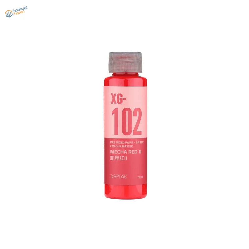 DSPIAE xg-102 Mecha Red II 10ml pre-mixed acrylic paint bottle