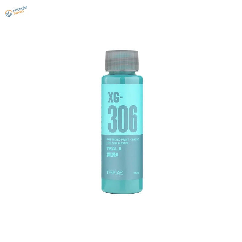 DSPIAE 50ml XG-306 Teal II pre-mixed acrylic paint bottle