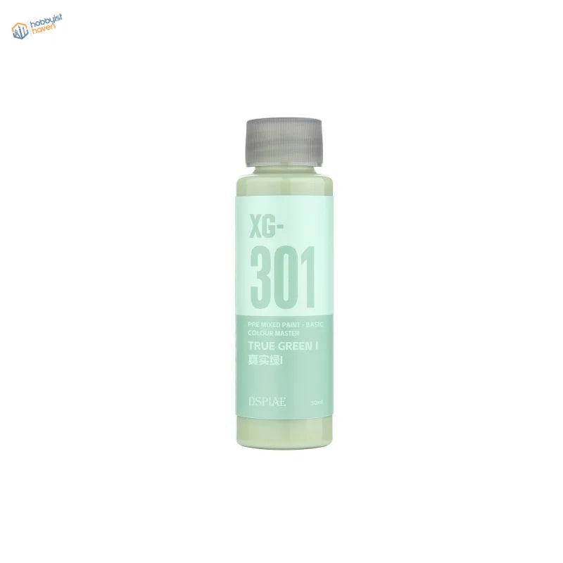 DSPIAE 50ml XG-301 True Green I pre-mixed acrylic paint bottle