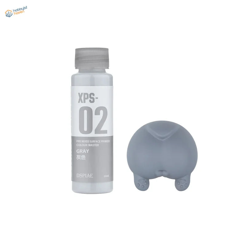 DSPIAE 50ml Gray XPS-02 acrylic primer with animal applicator for model kits
