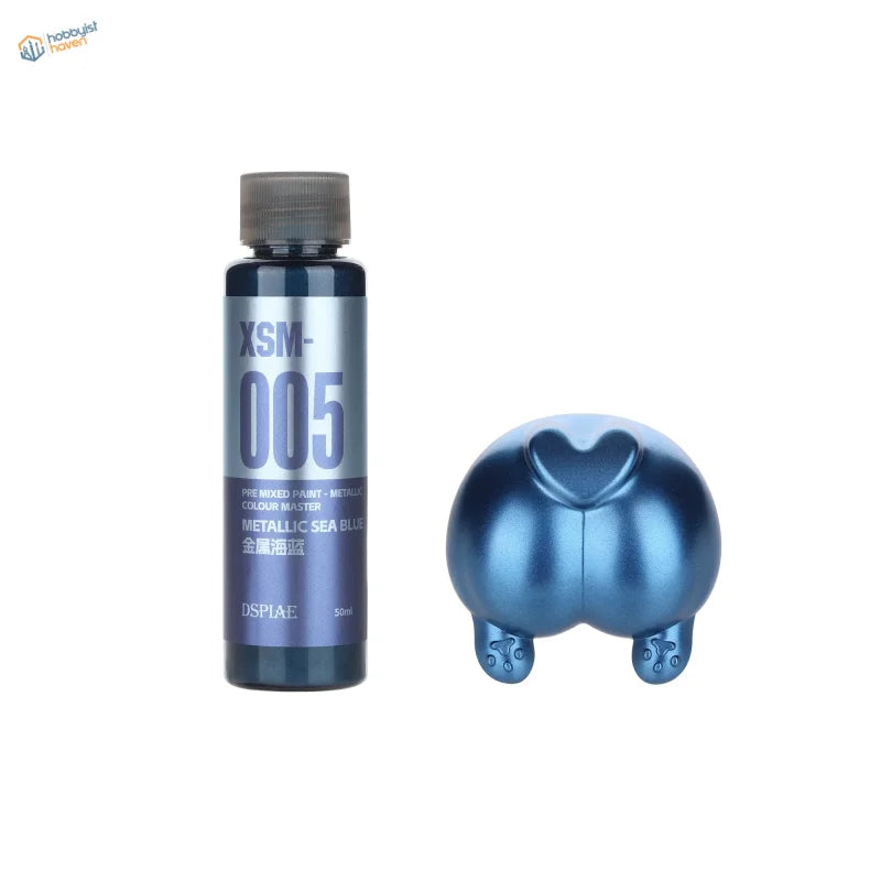 DSPIAE 50ml pre-mixed metallic paint bottle with glossy heart figurine