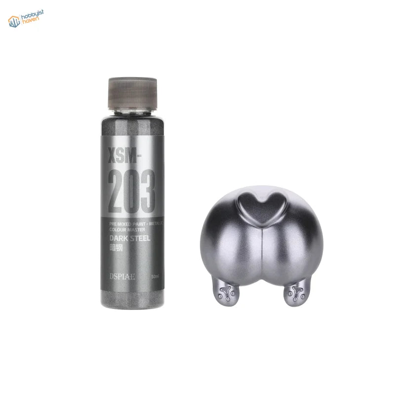 DSPIAE pre-mixed metallic paints silver pig with heart and paw prints