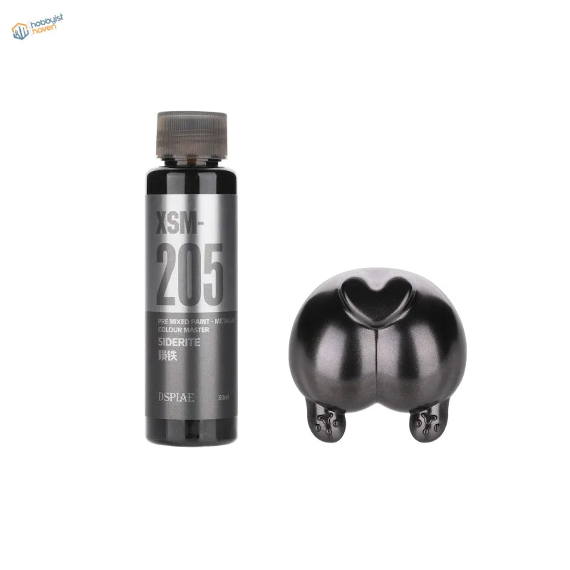 DSPIAE xsn-205 siderite pre-mixed metallic paint bottle with black pig figurine