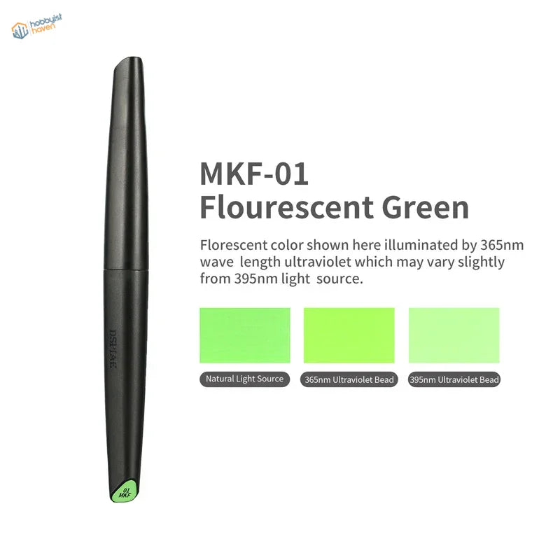 DSPIAE mkf-01 fluorescent green acrylic pen with green tip