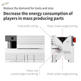 DSPIAE 9-in-1 multi-purpose processing assistance with silver chamfering tool