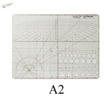DSPIAE A2 clear self-healing cutting mat with black grid lines