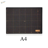 DSPIAE A4 black self-healing cutting mat with gold grid for scale modeling