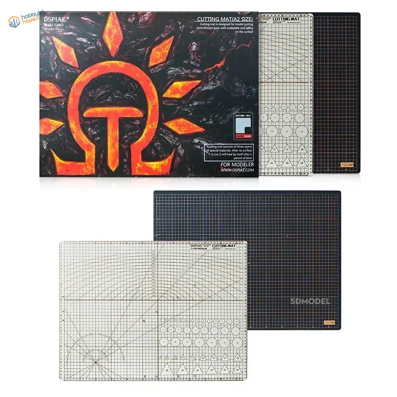 DSPIAE A2/A3/A4 self-healing cutting mat with grid lines and guides