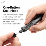 DSPIAE AT-ED Orbit electric hand drill with black textured grip and red toggle