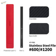 DSPIAE AT-FX DLC coated stainless steel file in red leather case