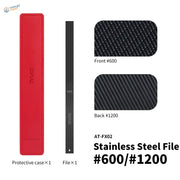 DSPIAE AT-FX DLC coated stainless steel file in red leather case