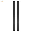 Two sleek matte black DSPIAE AT-FX DLC coated stainless steel strips with engravings