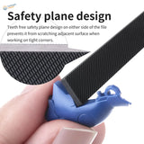 DSPIAE AT-FX DLC coated stainless steel file with blue plastic safety plane holder