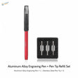 Dsplae at-pl pro panel line pen with red aluminum alloy body black translucent cap and stainless steel nib for panel line fluid