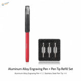 Dsplae at-pl pro panel line pen with red aluminum alloy body black translucent cap and stainless steel nib for panel line fluid