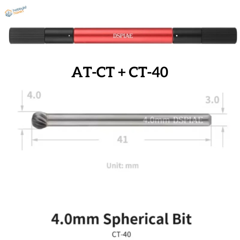 Dspiae CT-40 red black 4.0mm circular chamfering tool with textured grip