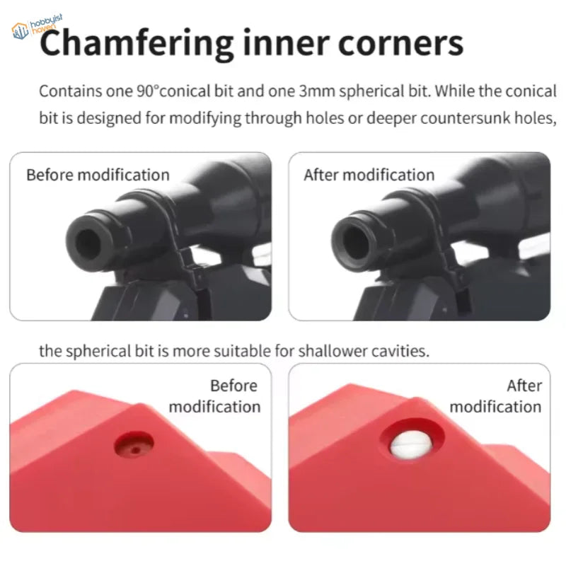 Dspiae circular chamfering tool with black metal chamfering bits