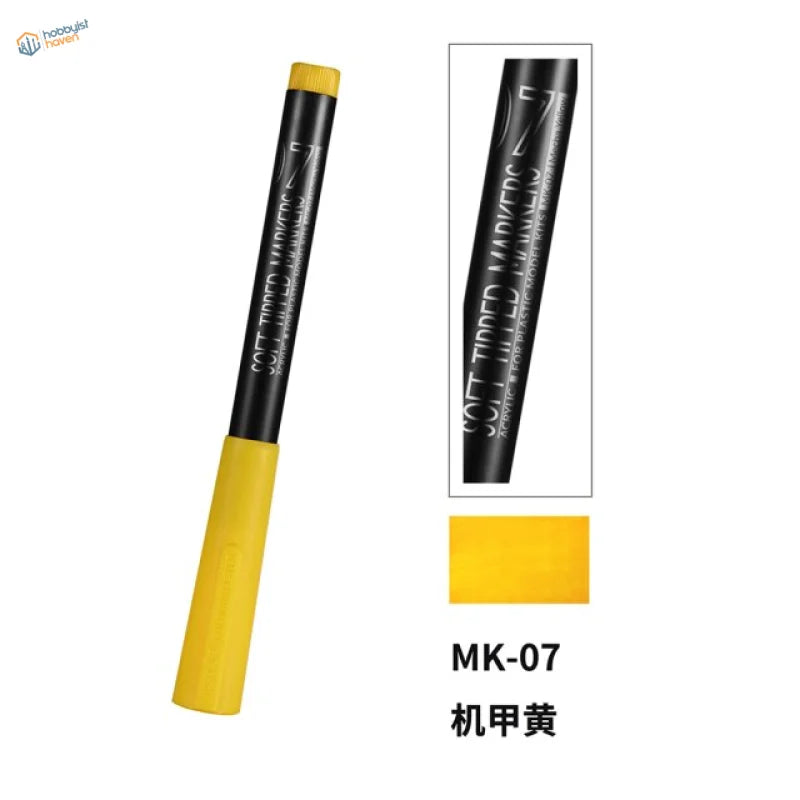 DSPIAE Eco yellow soft-tipped acrylic pen mk-07, scale modeling tool