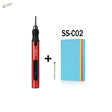 Dspiae electric grinding pen with red drill, digital display and ss-c02 sanding sheets