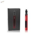 DSPIAE electric grinding pen: red metallic dseme vape with black accents, display