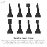 DSPIAE reciprocating sander extra heads: black plastic sanding shapes for scale modeling tools