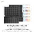 DSPIAE reciprocating sander extra heads: black sandpaper sheets with colorful adhesive backing