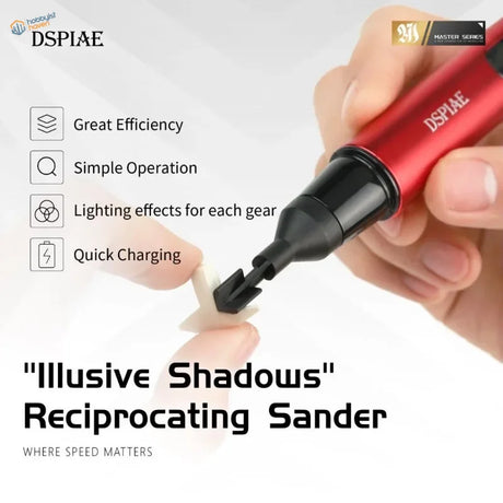 DSPIAE Illusive Shadows reciprocating sander with ergonomic design