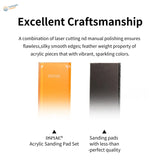 DSPIAE acrylic sanding sticks with orange black gradient pads