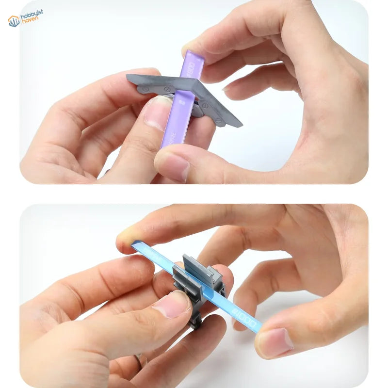 DSPIAE acrylic sanding sticks with purple gray interlocking tabs