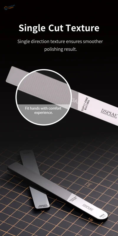 Dspiae glass files: silver textured single-direction nail file