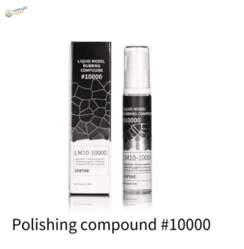 DSPIAE liquid polishing compound #10000 in clear glass bottle
