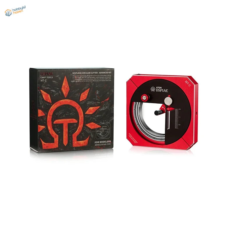 Red and black atom DSPIAE MT-C stepless circle cutter with metallic cutting mechanism for precise circle cutting tasks