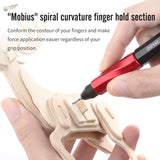 DSPIAE Mobius hand drill with red black rotary tool and spiral finger hold